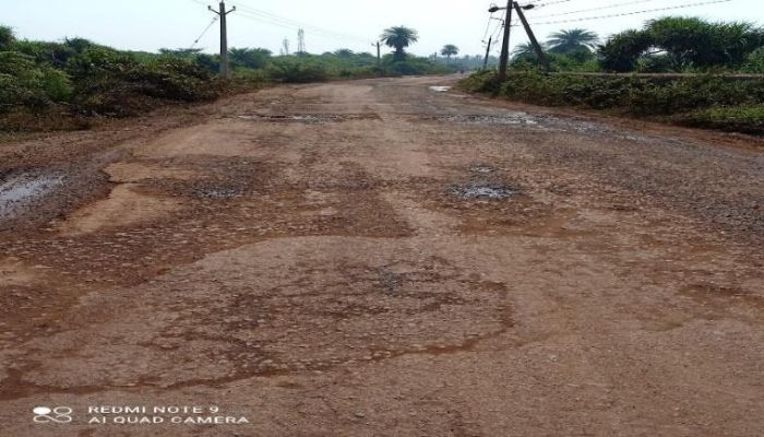 Damaged road