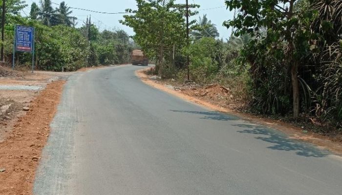 Road after repair works